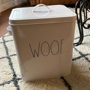 Rae Dunn WOOF Dog Food Canister